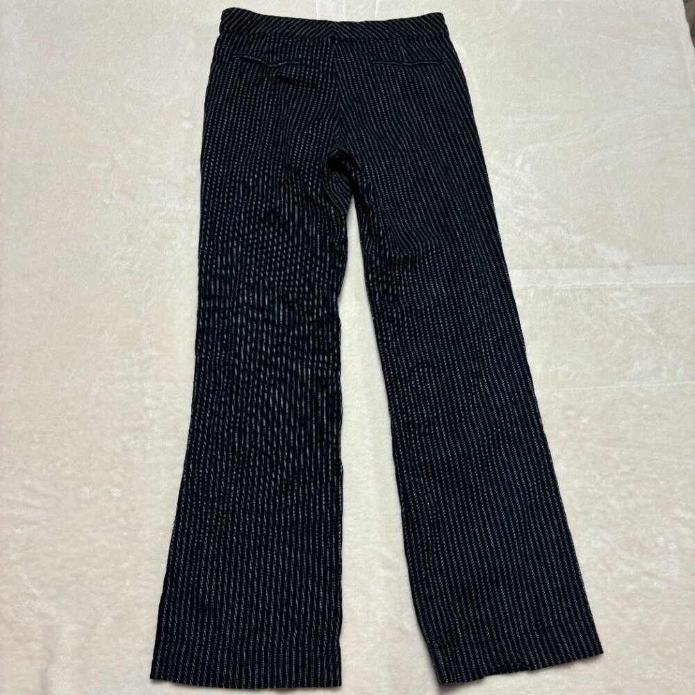 Sundance Womens Sierra Straight Leg Linen Pants Size‎ 6 Black White Pinstripe - Picture 10 of 10